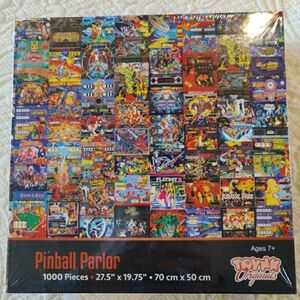 Toynk Pinball Parlor Arcade Jigsaw Puzzle 1000 Piece 27.5" X 19.75" New Sealed